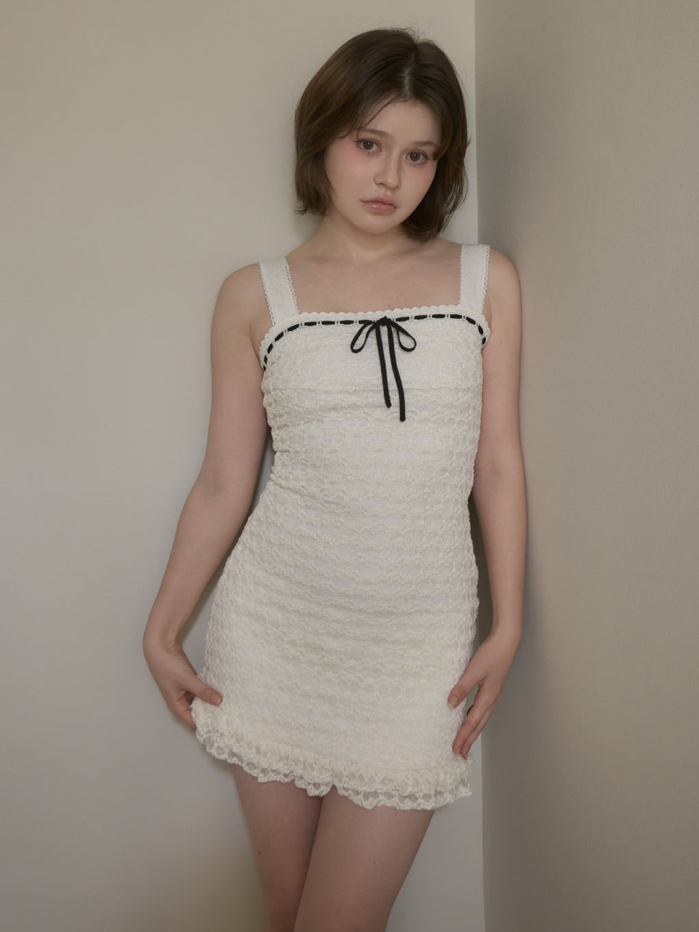 Mona lace set mini dress