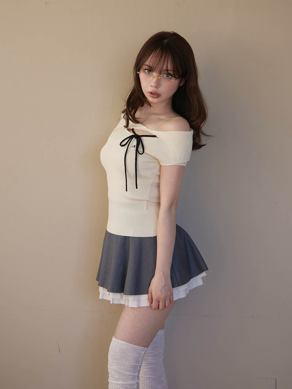 Chuchu flare mini skirt