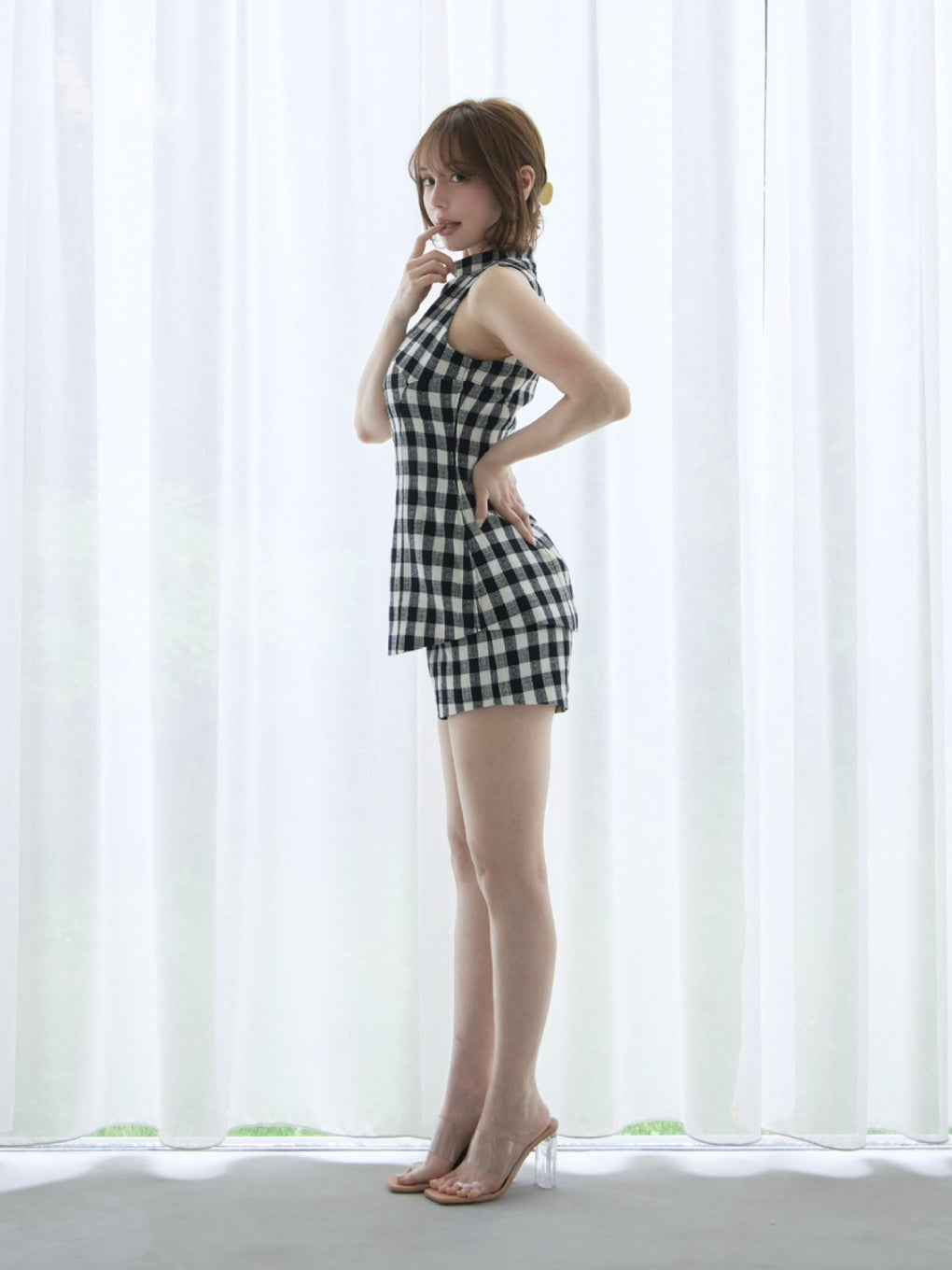 Abbie gingham check set up