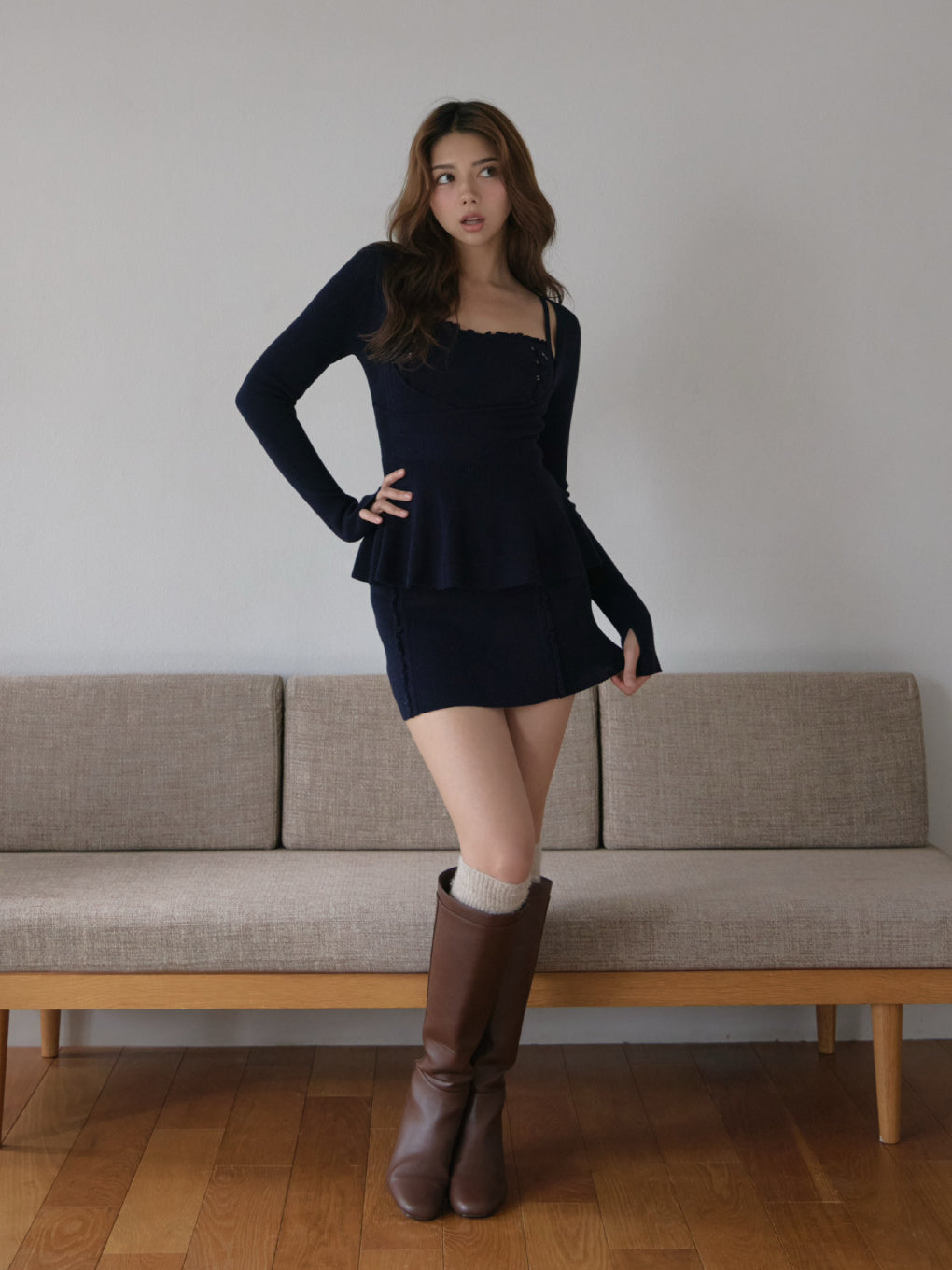 Lona peplum skirt set up