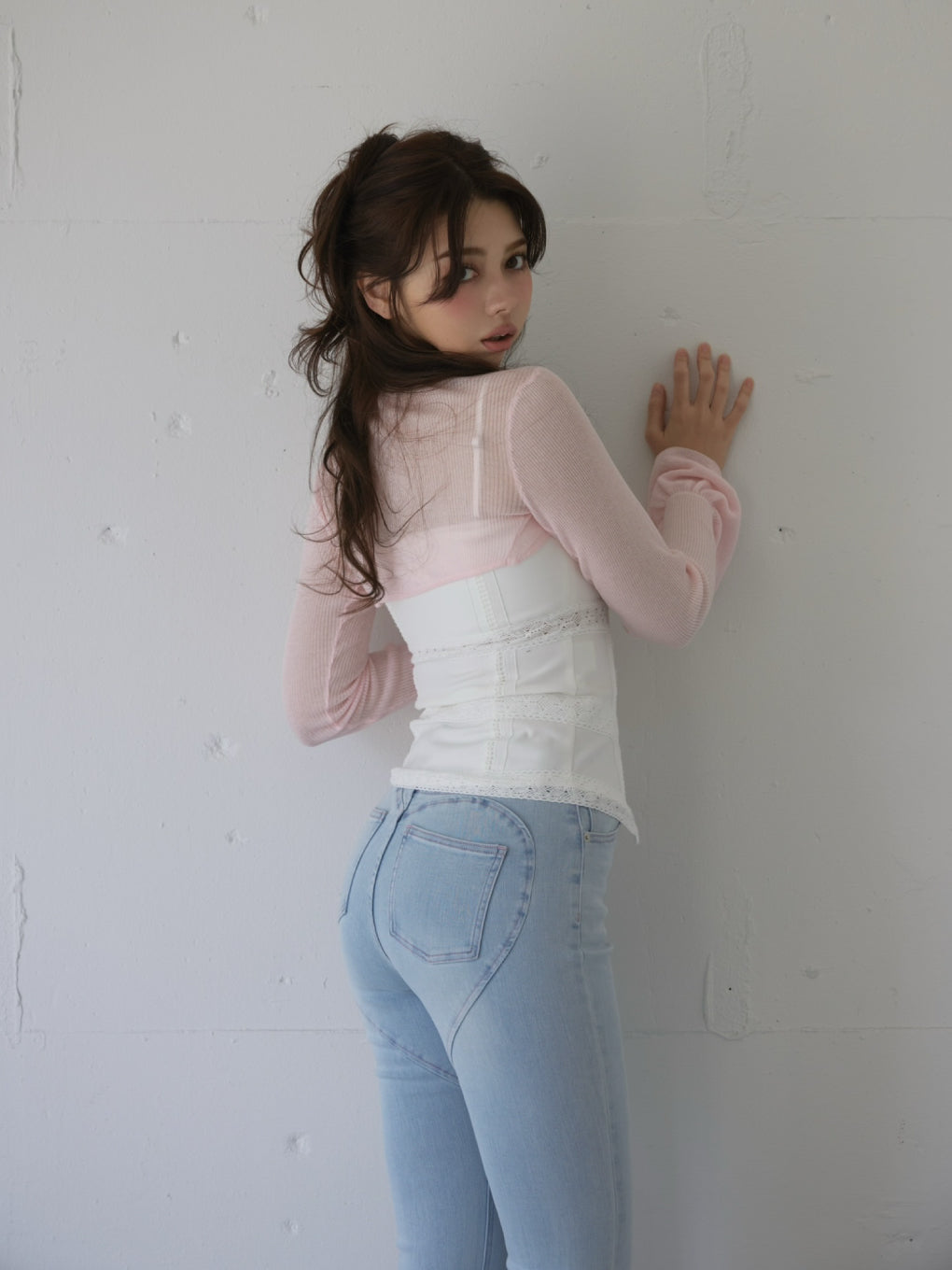 トップス andmary Kiki lace cardigan set tops ANDMARY】Kiki lace cardigan set tops