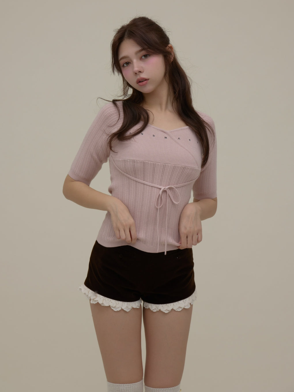 Velour mini pants