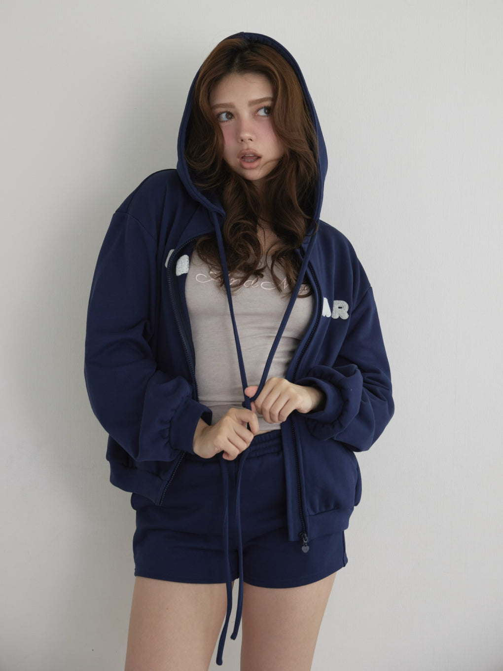 Mary loose hoodie set up