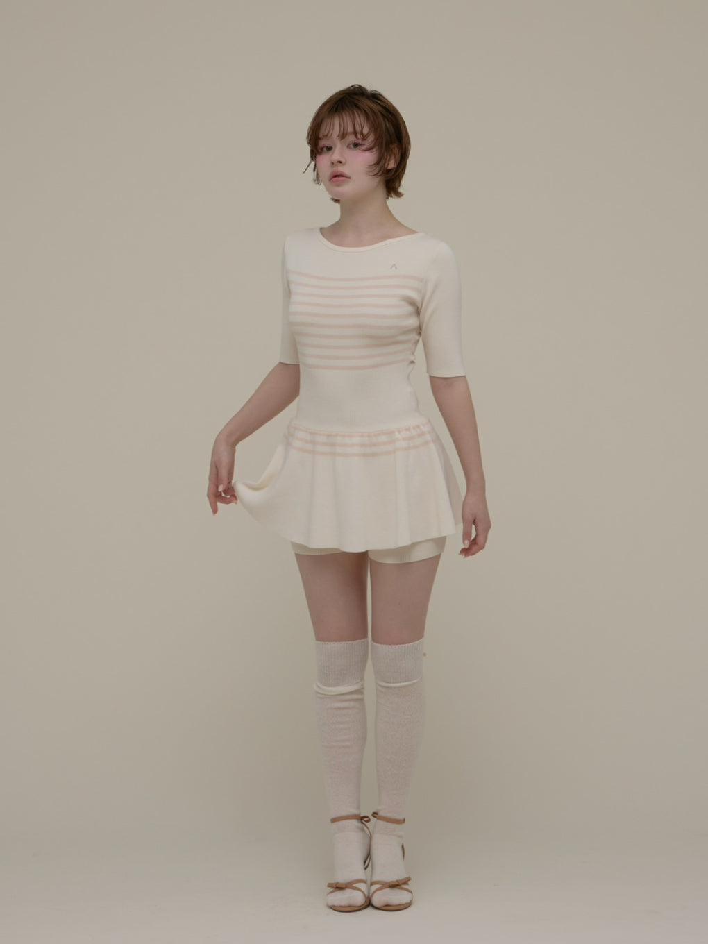 Connie peplum knit set up