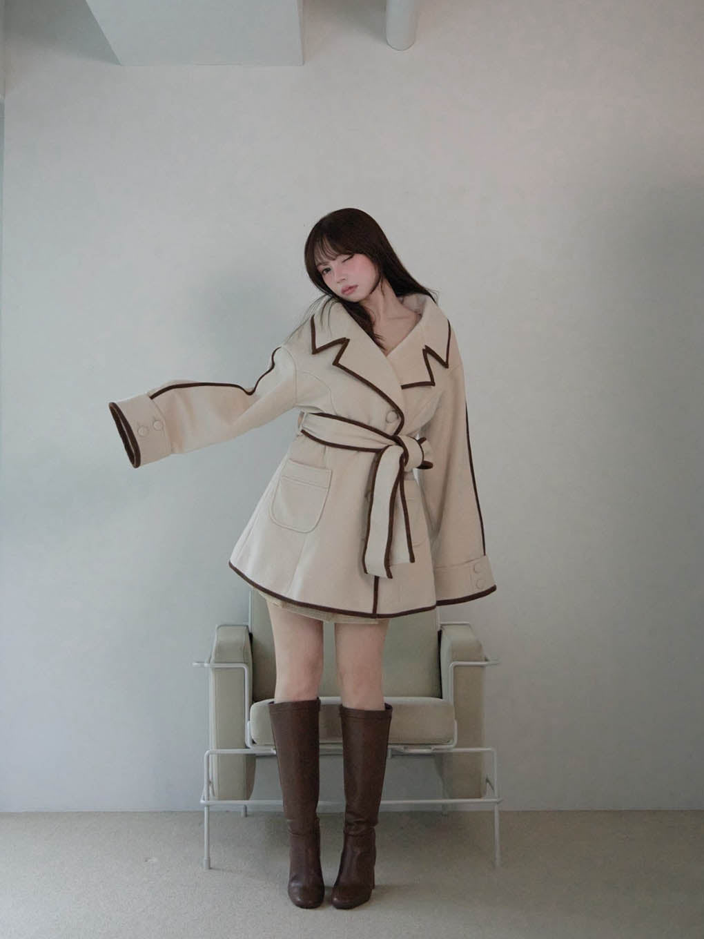 Ange wool short coat