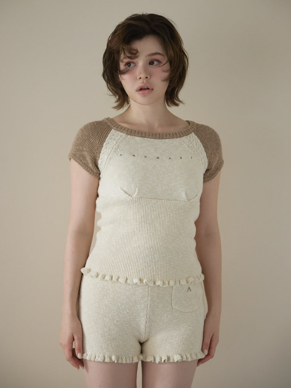 Lala frill knit set up