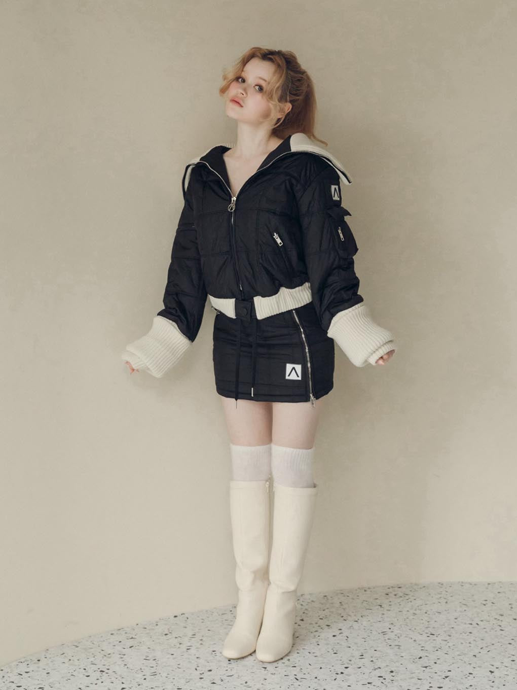 セット♡ANDMARY Mary quilting jacket \u0026skirt即日配送