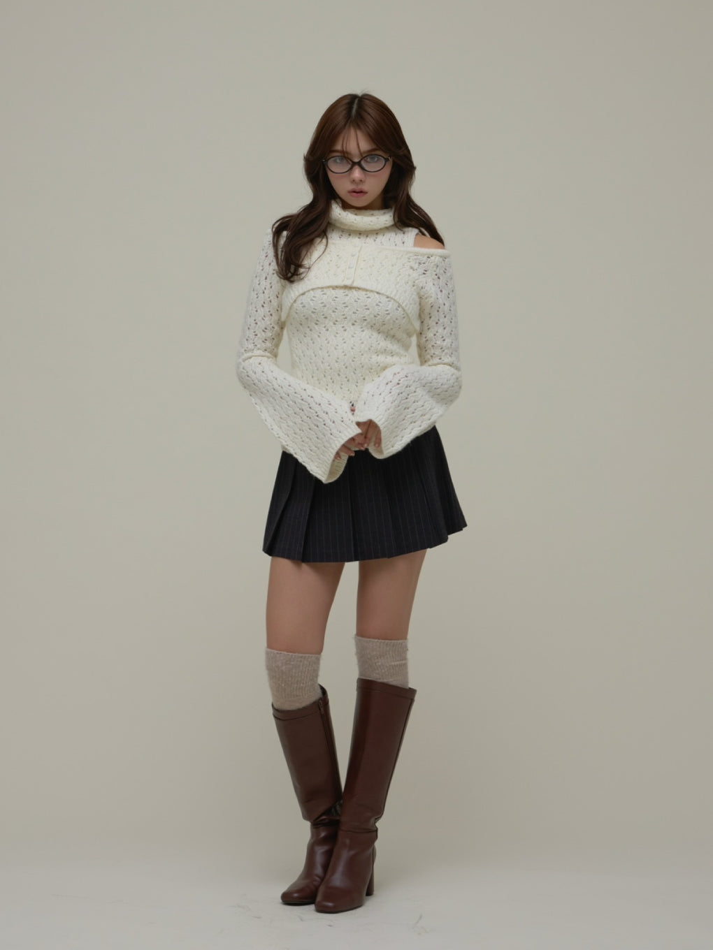 andmary sophy pleats knit set up トップスのみ ANDMARY】Sophy pleats knit set up