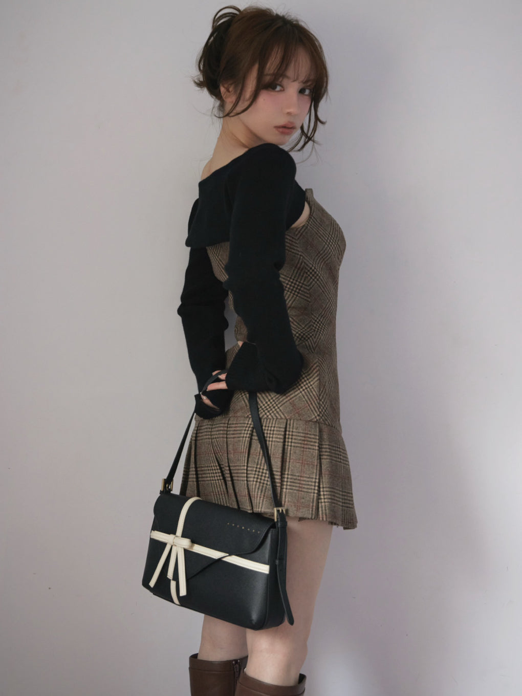 ANDMARY】Selena check mini dress