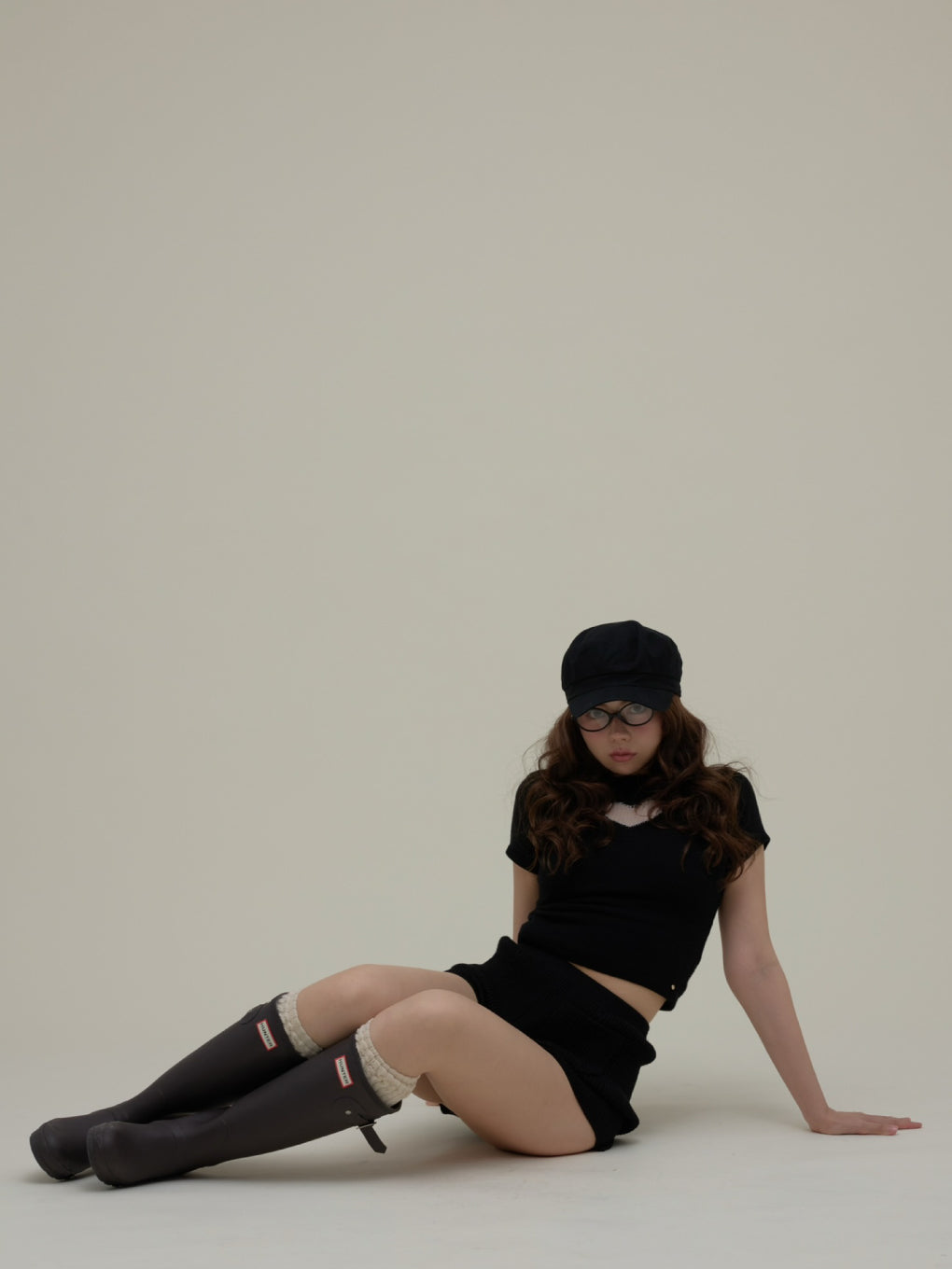 Heart point knit tops