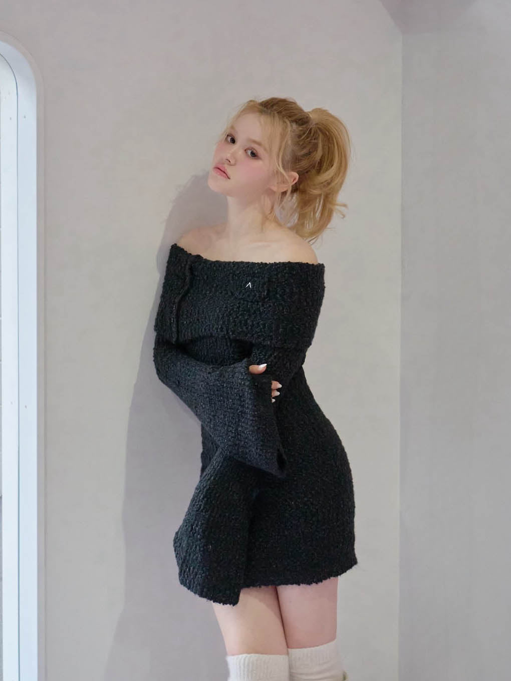 アンドマリーANDMARY Aurora knit mini dress