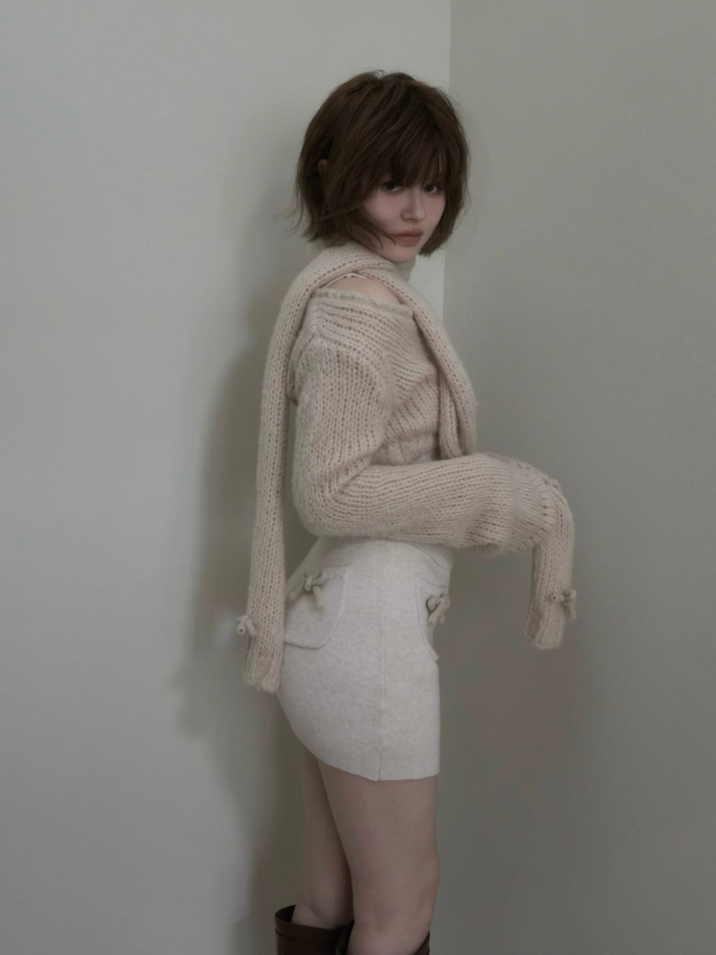 ANDMARY・Fleur knit set・mocha brown andmary・Fleur knit set・mocha brown