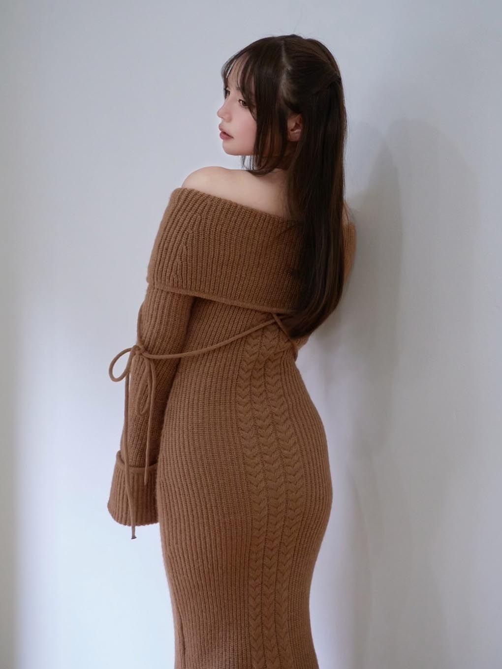 ANDMARY】May cable knit dress
