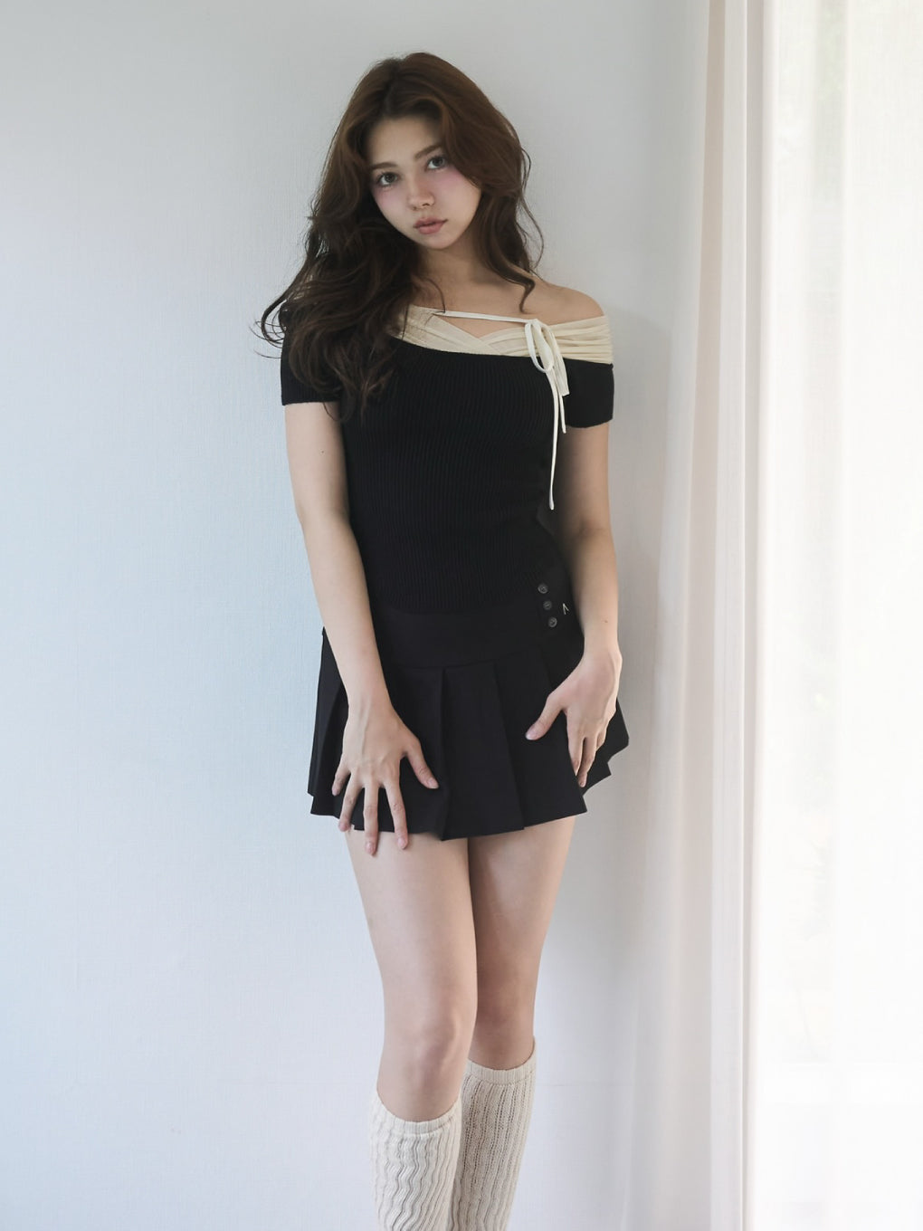 Annie tulle offshoulder tops