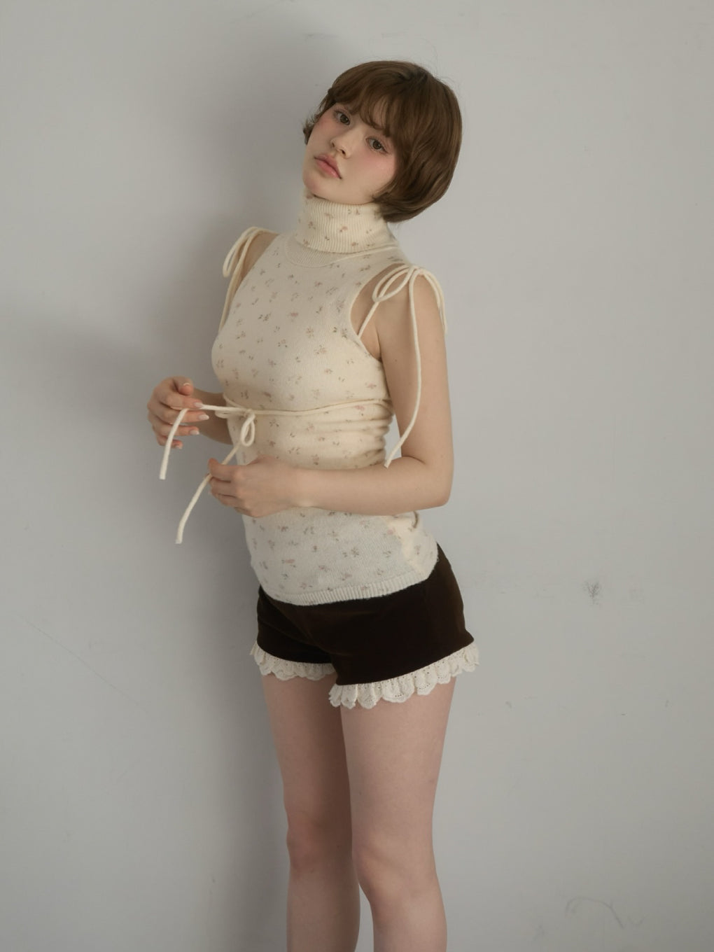 ANDMARY】Rosie flower knit tops
