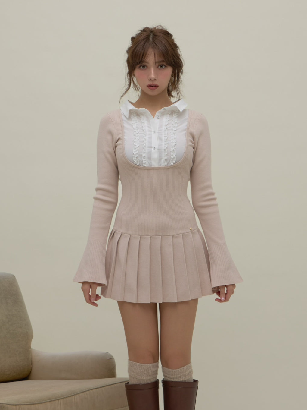 Lotta frill mini dress