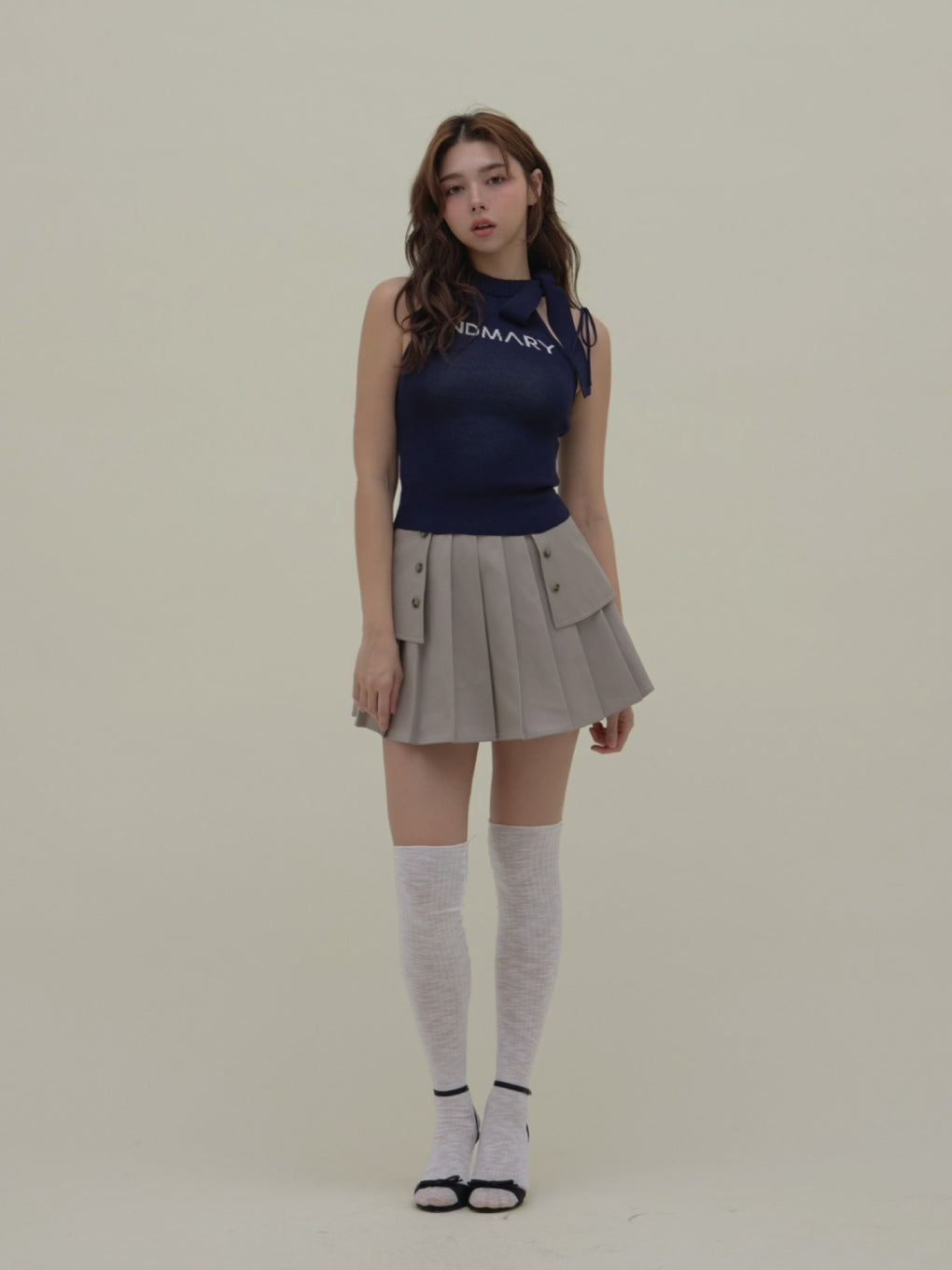 即日発送アイボリーCotton ribbon tank andmary ANDMARY Cotton ribbon tank ivory - メルカリ