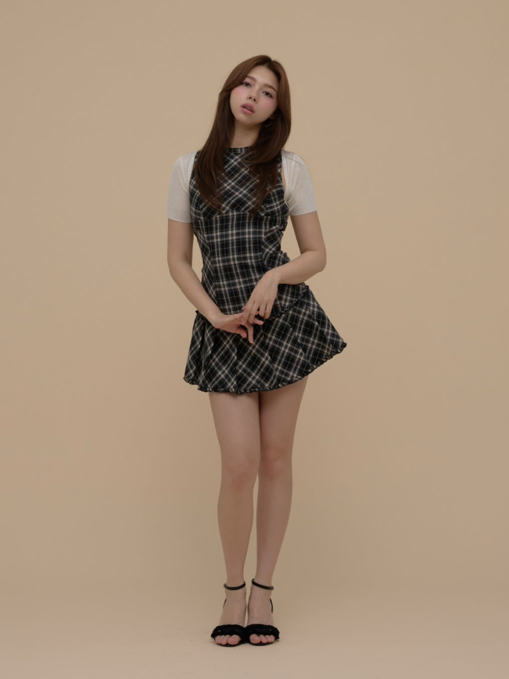 ANDMARY】Lulu check set mini dress