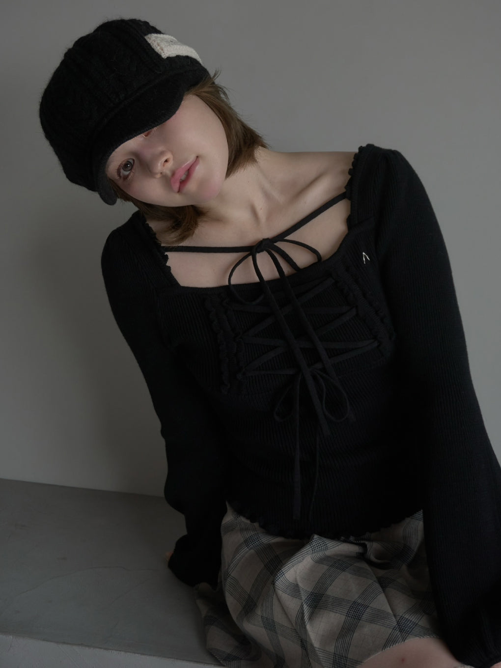 Lydia frill knit tops