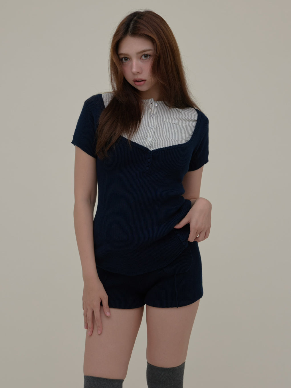 ANDMARY】Mimi girls shirt set up