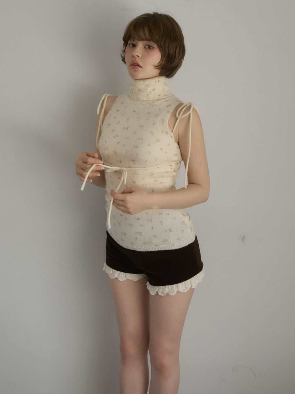 ANDMARY☆ Rosie flower knit tops新品未使用タグ付き ANDMARY】Rosie flower knit tops