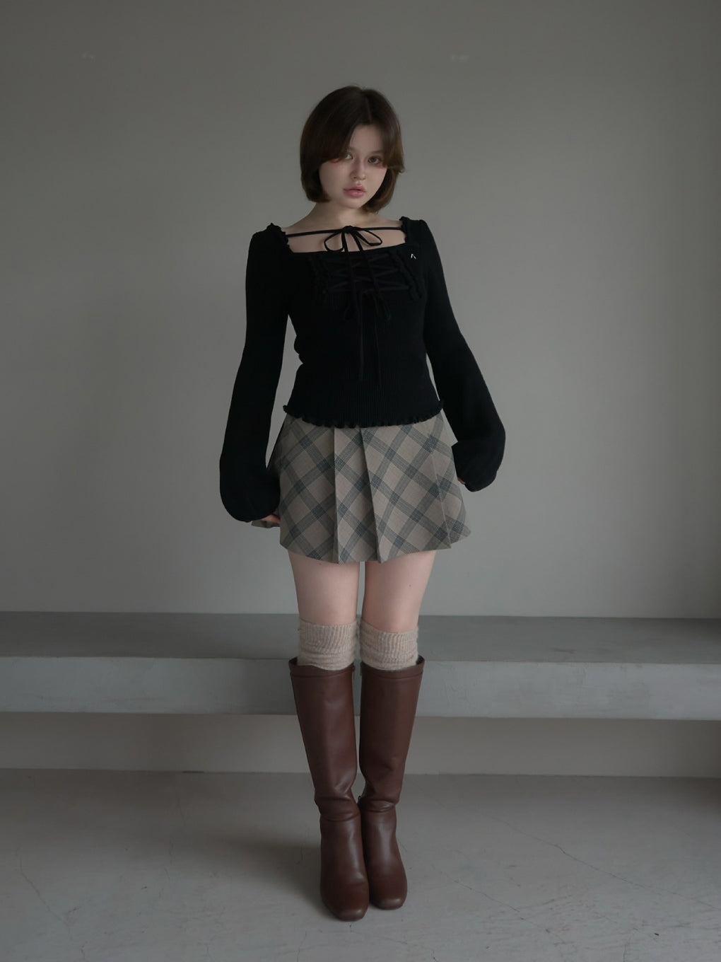 Lydia frill knit tops