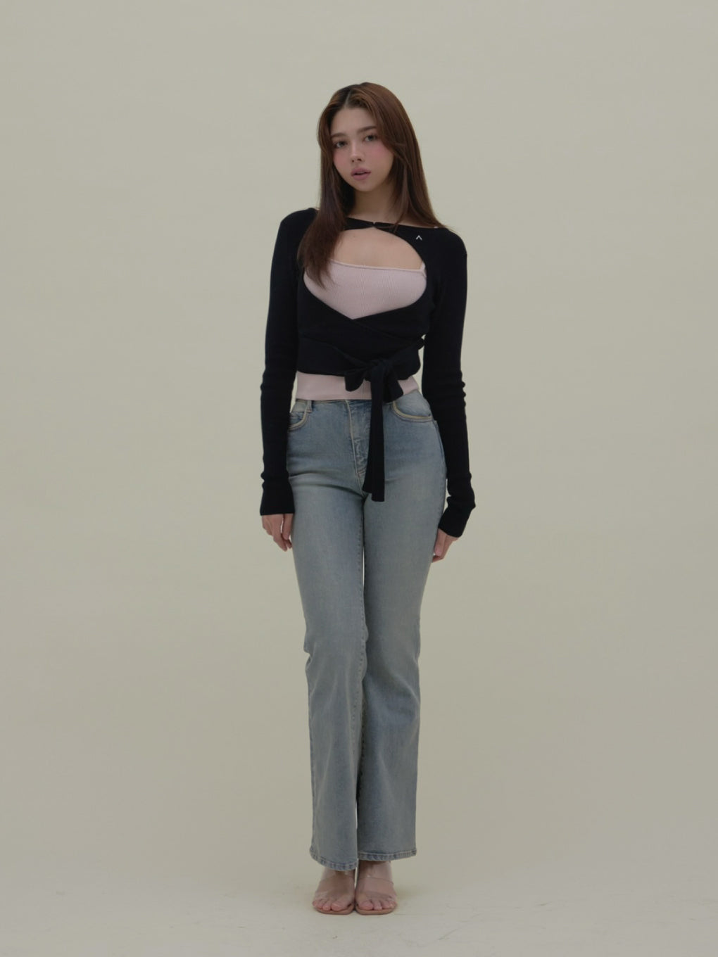 トップス andmary tina ribbon tops ac09e3d17cd14b888311df5e9eb622