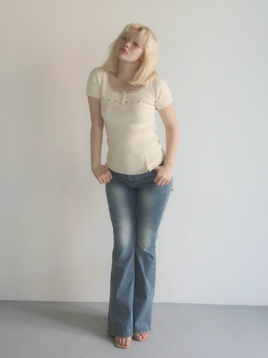 Lacey mary logo tops