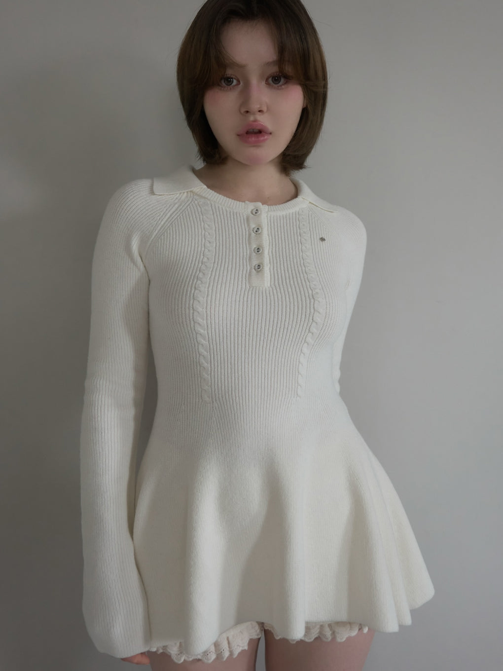 ANDMARY】Milly peplum knit set up