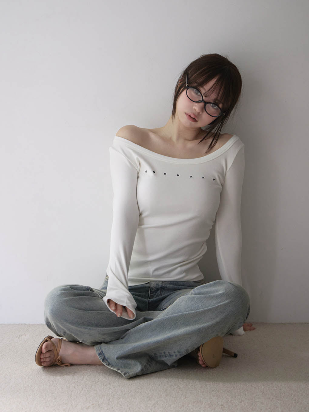 Mary logo cable knit set