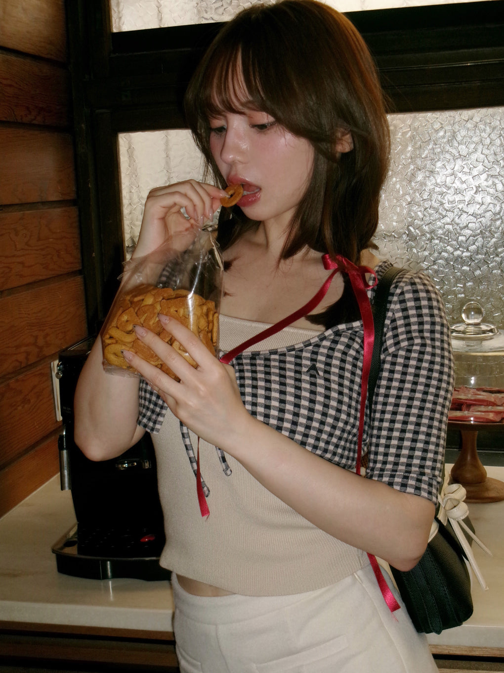 Ava gingham check tops