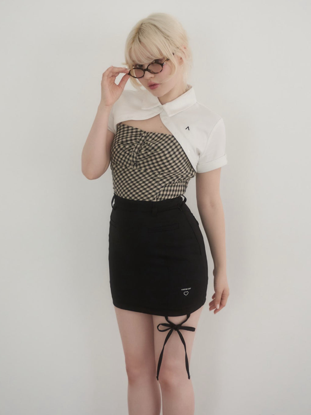 アンドマリー andmary Myra shirt set black ANDMARY】Myra shirt set up