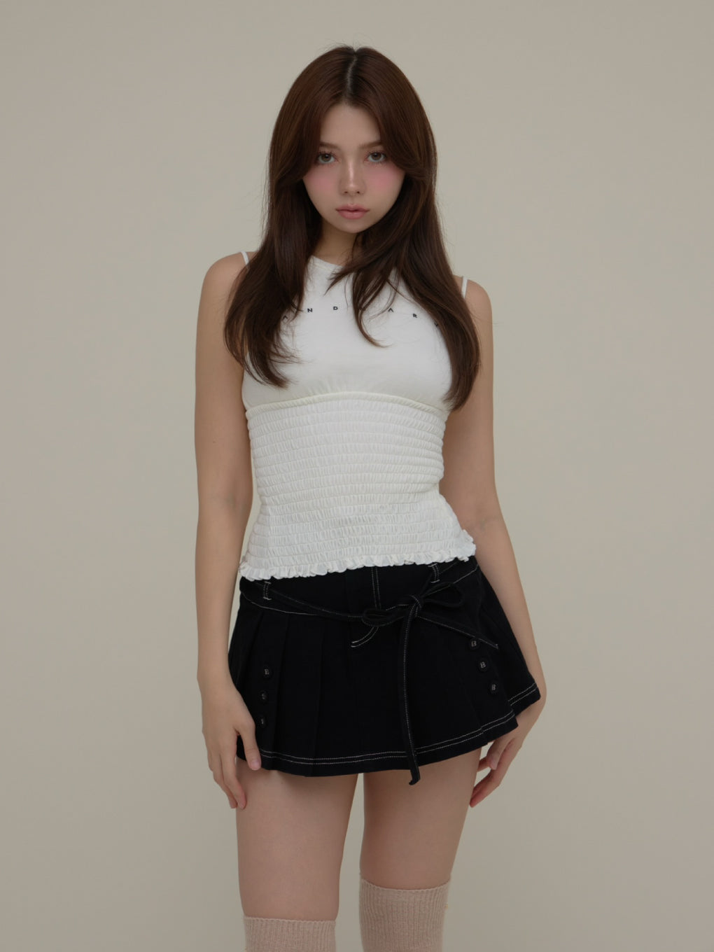 トップス Ami shirring logo tops andmary ANDMARY】Ami shirring logo tops