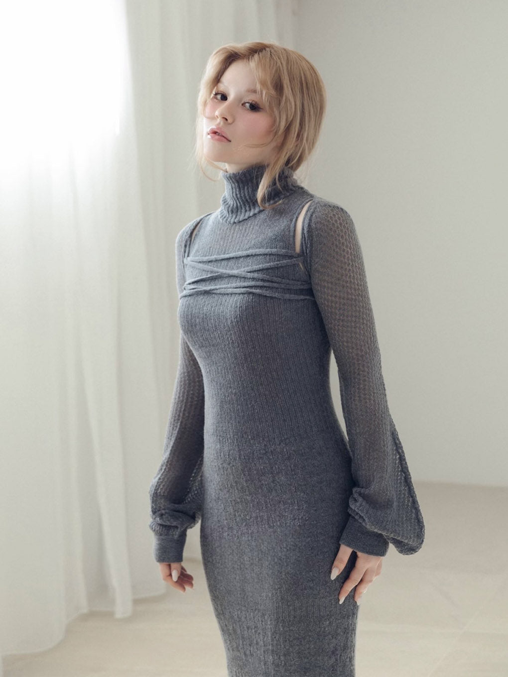 Sophie seethrough knit dress