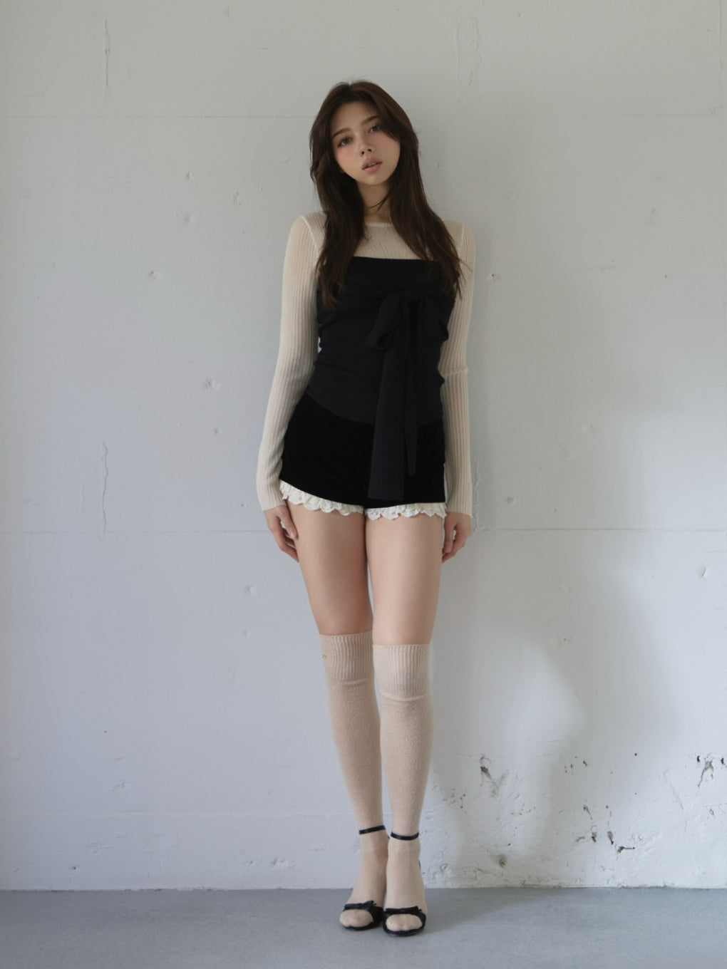 andmary トップス アイボリー　新品未使用品 andmary Lil lace knit tops アイボリー｜Yahoo!フリマ（旧PayPayフリマ）