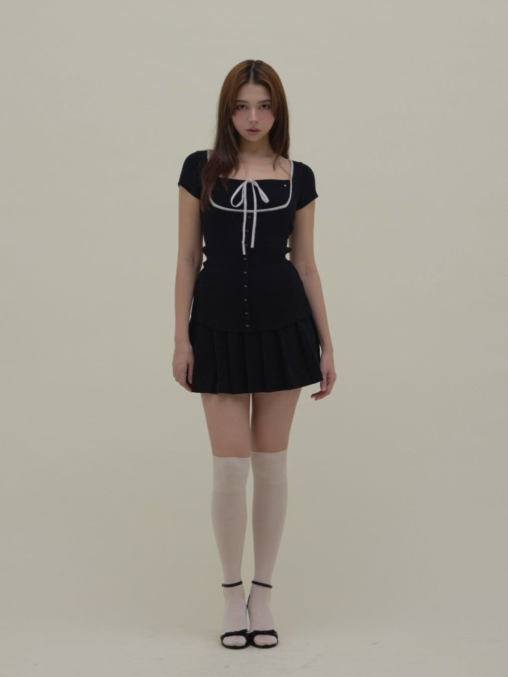 andmary Heidi belt pleats set up トップスのみ ANDMARY】Heidi belt pleats set up
