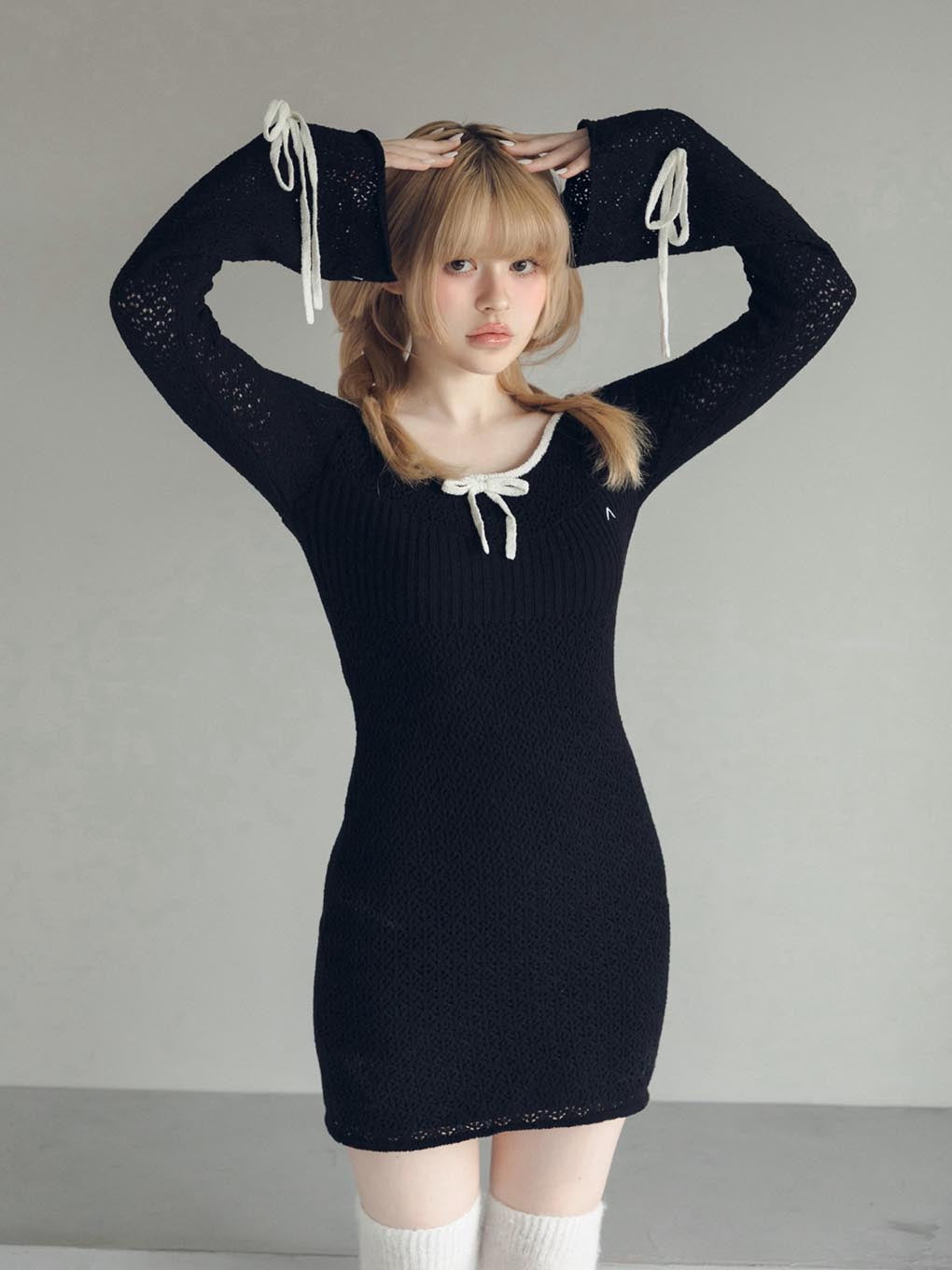 Lily crochet mini dress