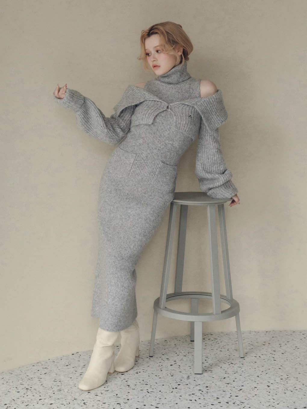 【新品未使用】andmary Luz knit set dress ワンピースアンドマリー