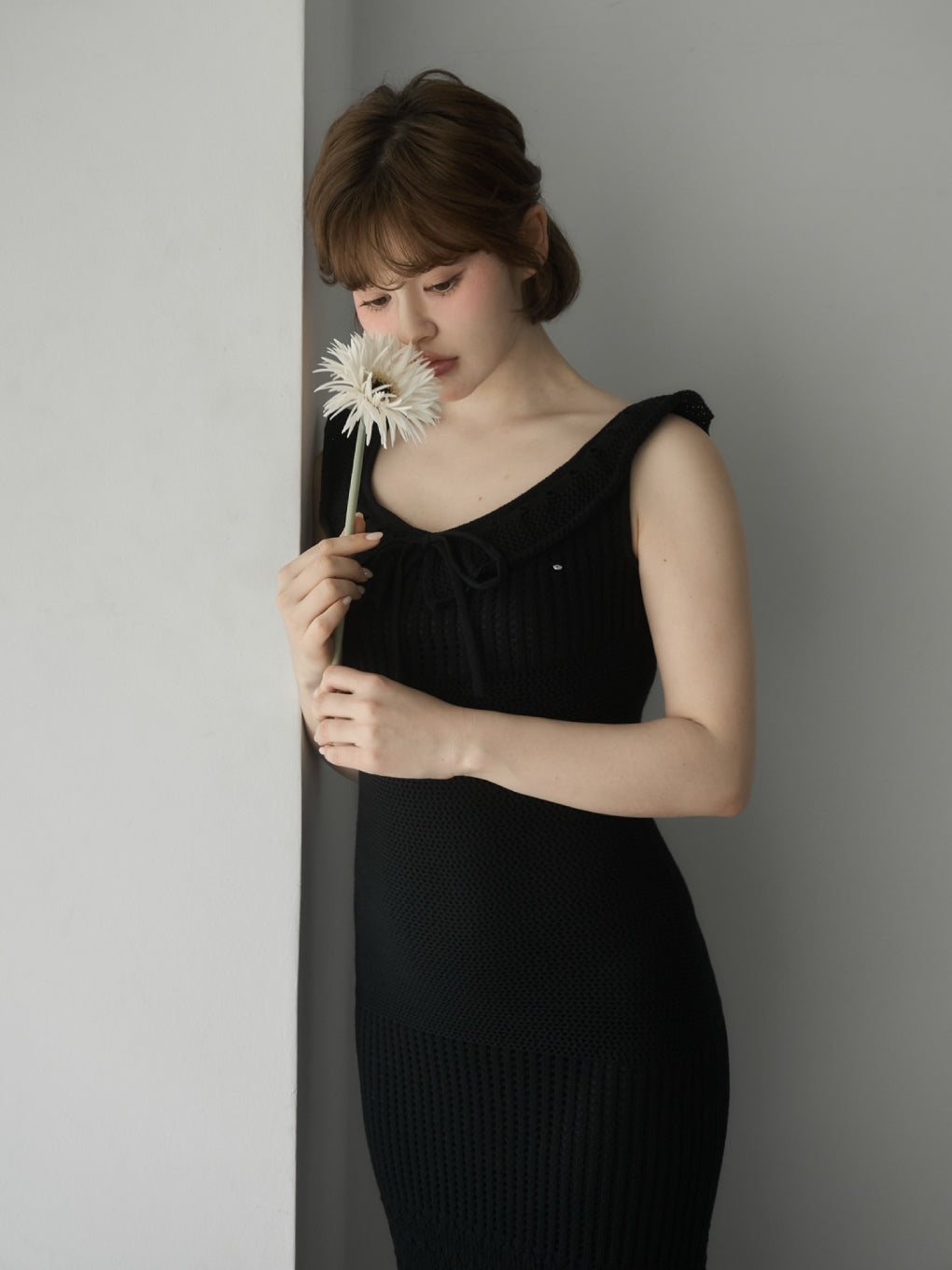 ワンピース andmary Lily knit long dress ivory ANDMARY】Lily knit long dress