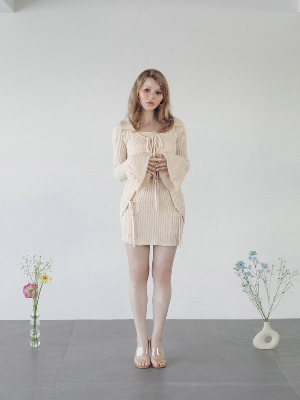 Fiona ribbon knit set \u0026skirt♡ANDMARYANDMA