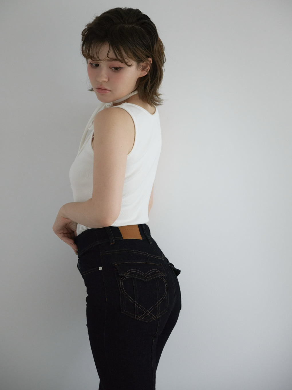 ANDMARY】Body shape highwaist denim