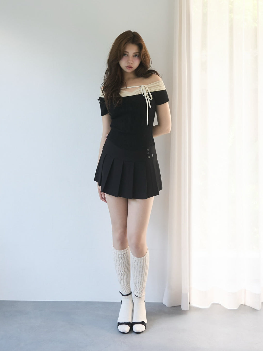 Annie tulle offshoulder tops
