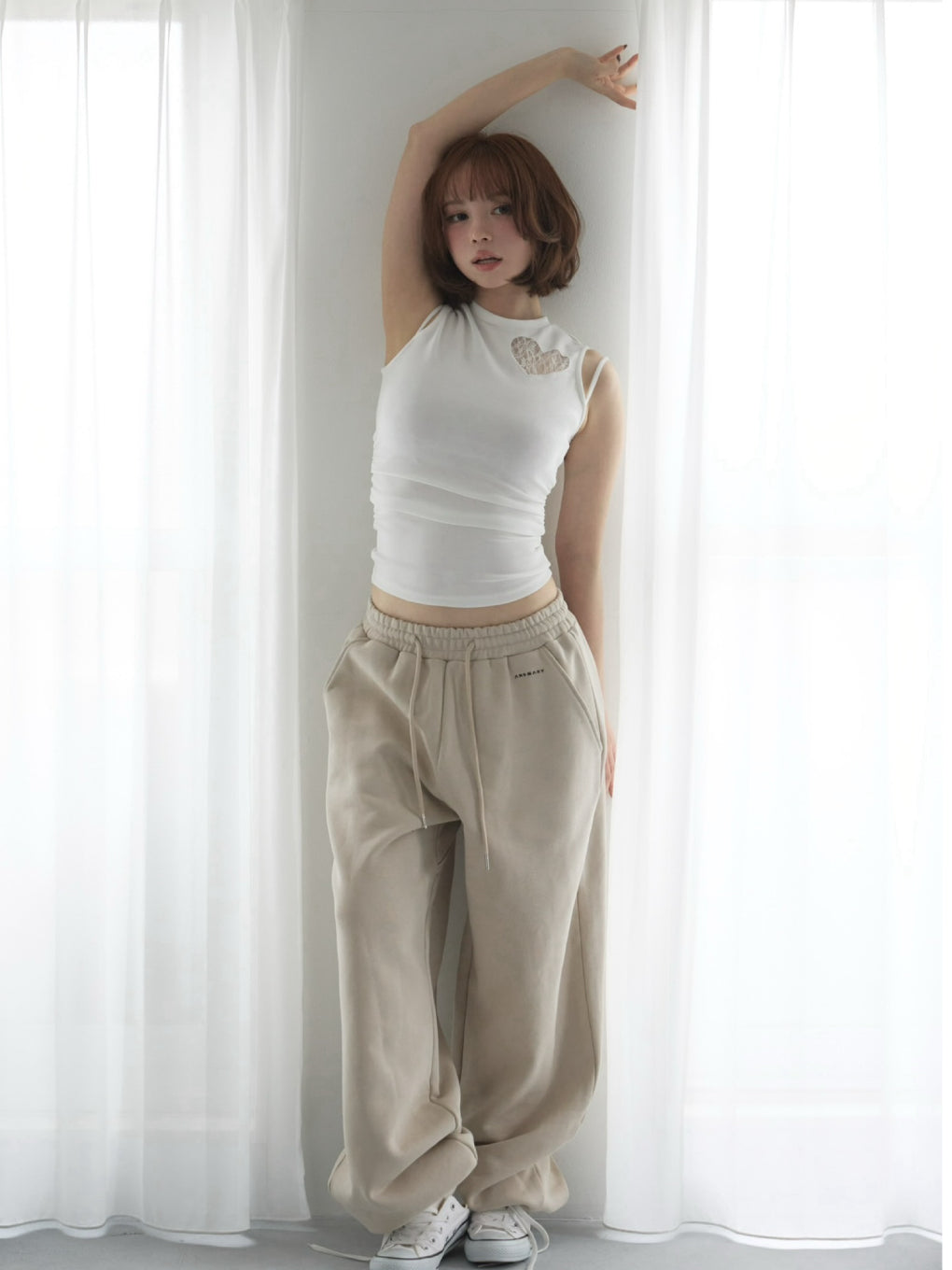 ANDMARY】Heart hip sweat pants
