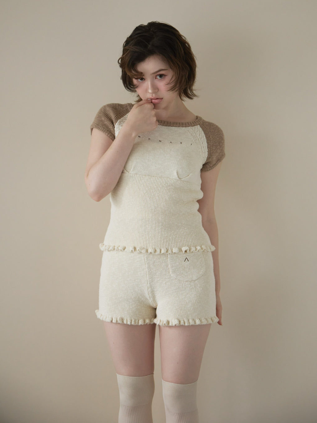 Lala frill knit set up