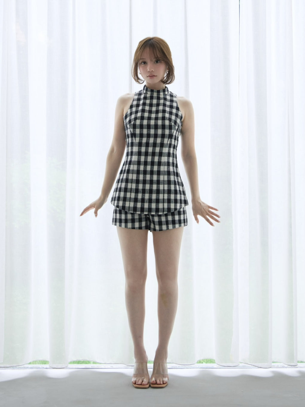 Abbie gingham check set up
