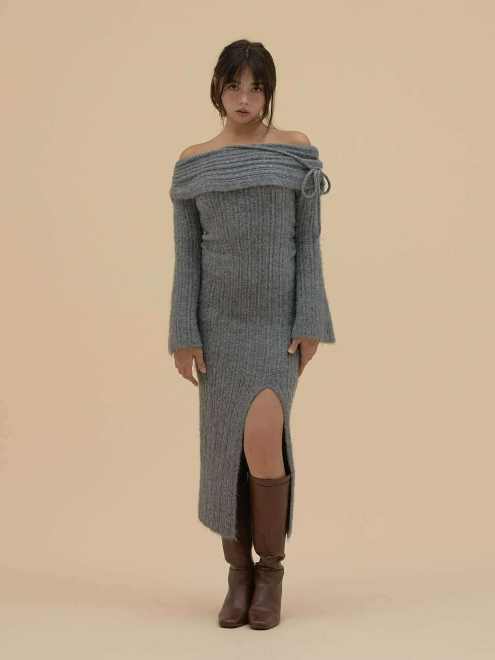 Yvie offshoulder knit dress