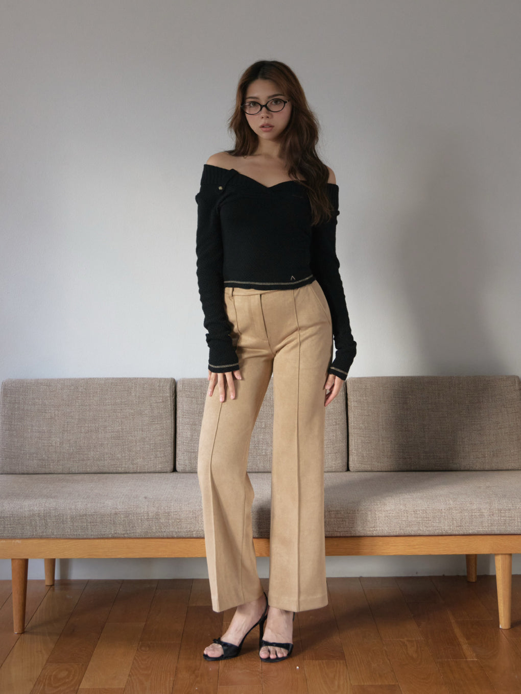 Lorde suede full length pants