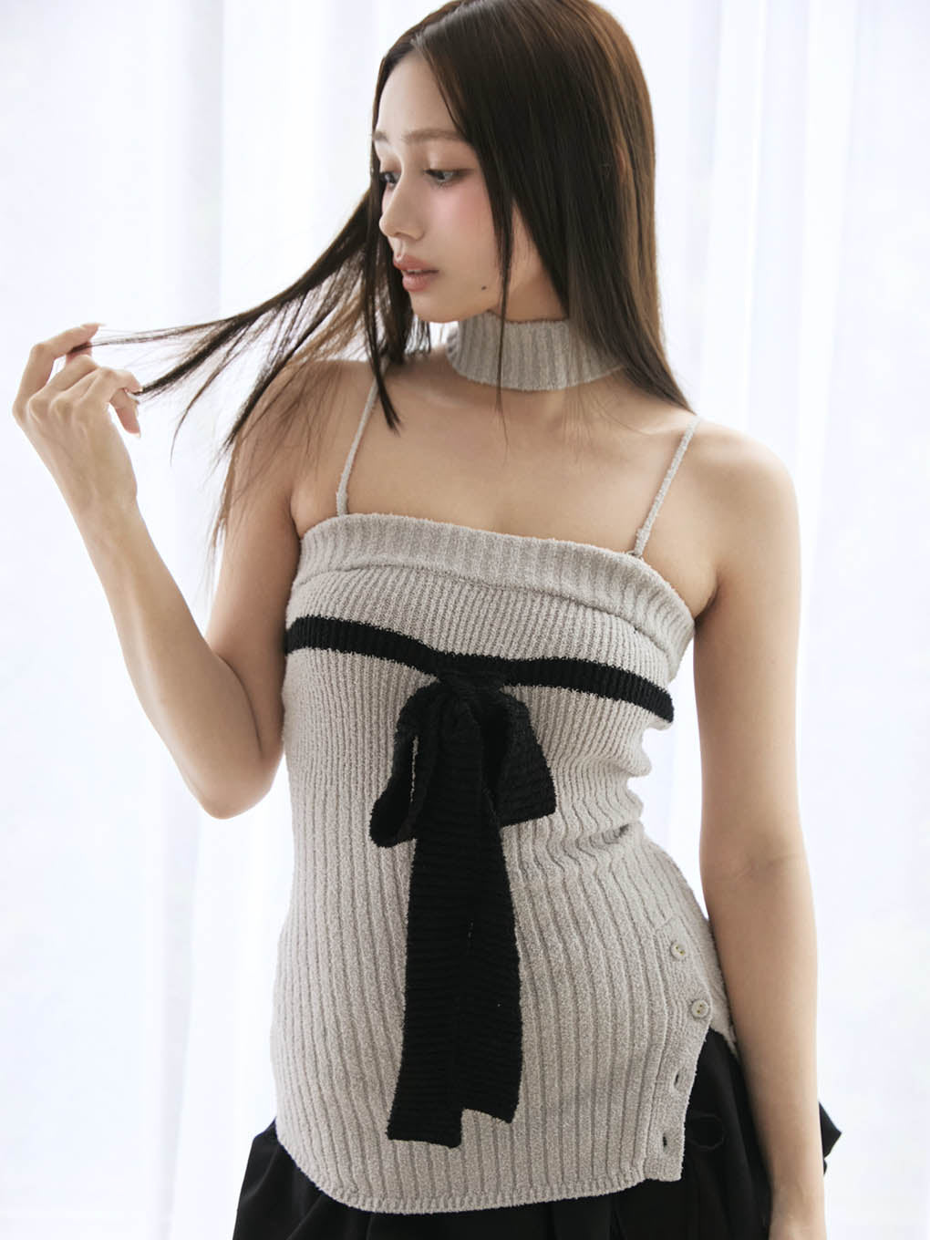 Candice ribbon bare tops
