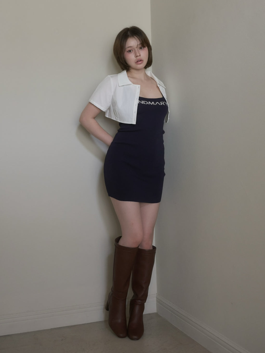 Mew shirts set mini dress
