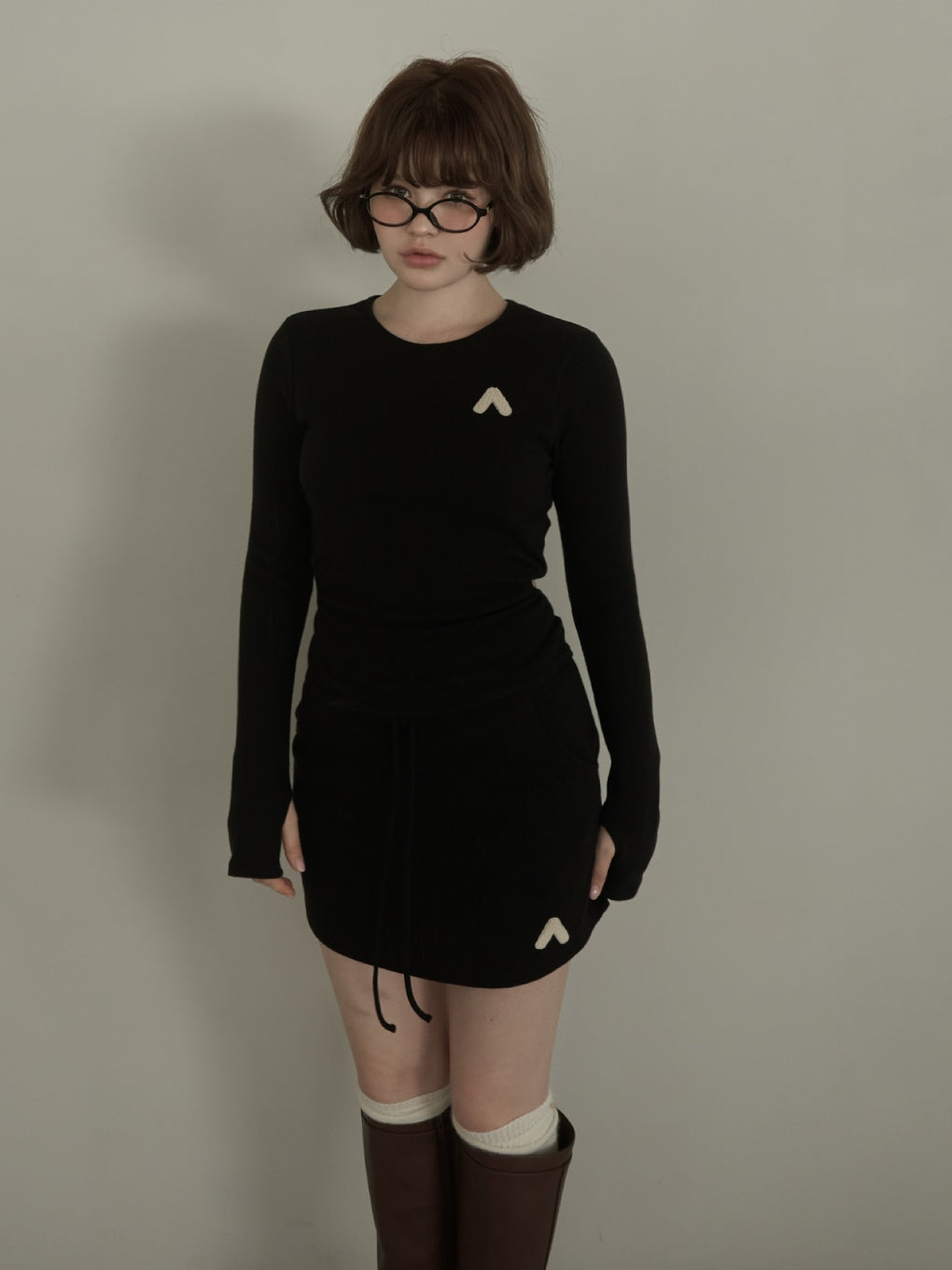 ワンピース Rita girls set up Black andmary ANDMARY】Rita girls set up